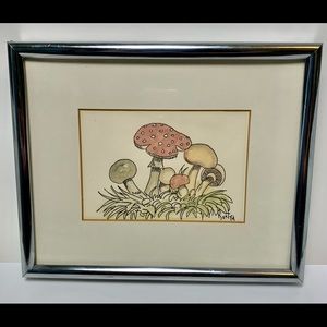 Original watercolor by Kostya made for Ethen Allen original paper work on back